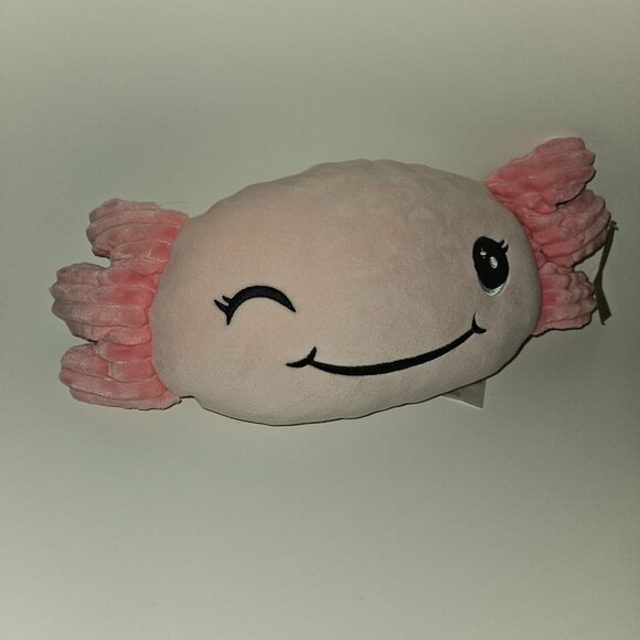 Pink Winking Axolotl Plush Pillow Toy Decor Own Your Magic Little Brownie OYM - Picture 3 of 10